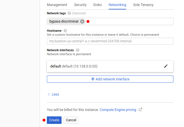 GCP VM Network Tags to bypass DiscrimiNAT